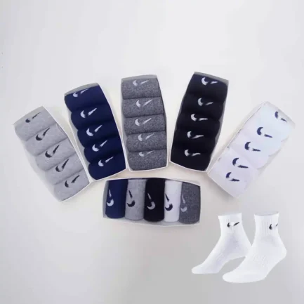 Casual Running Cotton Sports Socks- Quarter Length - Unisex -5 Pair pack