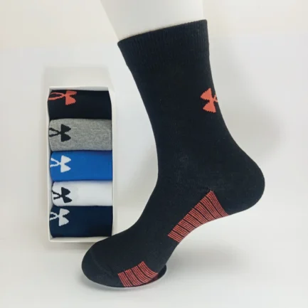 Men's Essential Crew Cotton Socks -5-Pack Set