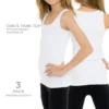 Ultimate Comfort: Girl's Tagless Ribbed 3 Tanks
