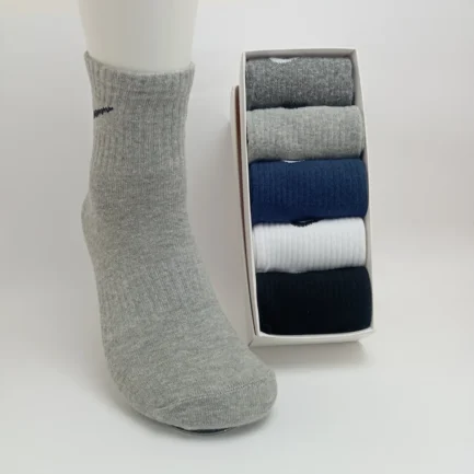 Men Quarter Length Athletic Cotton Socks - Pack of 5