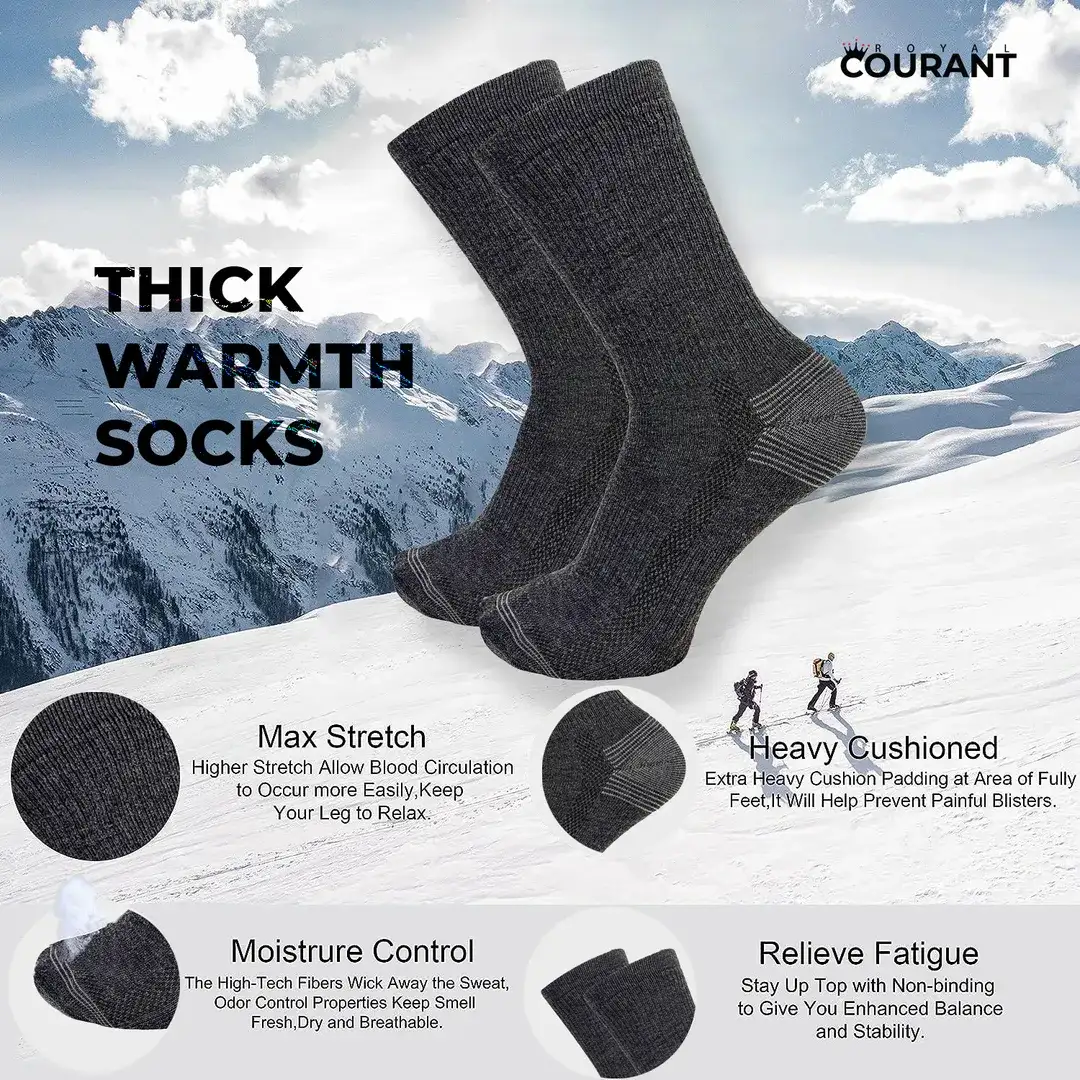 Snug & Stylish: Men's Full Terry Crew Socks (4-Pack) - Image 4