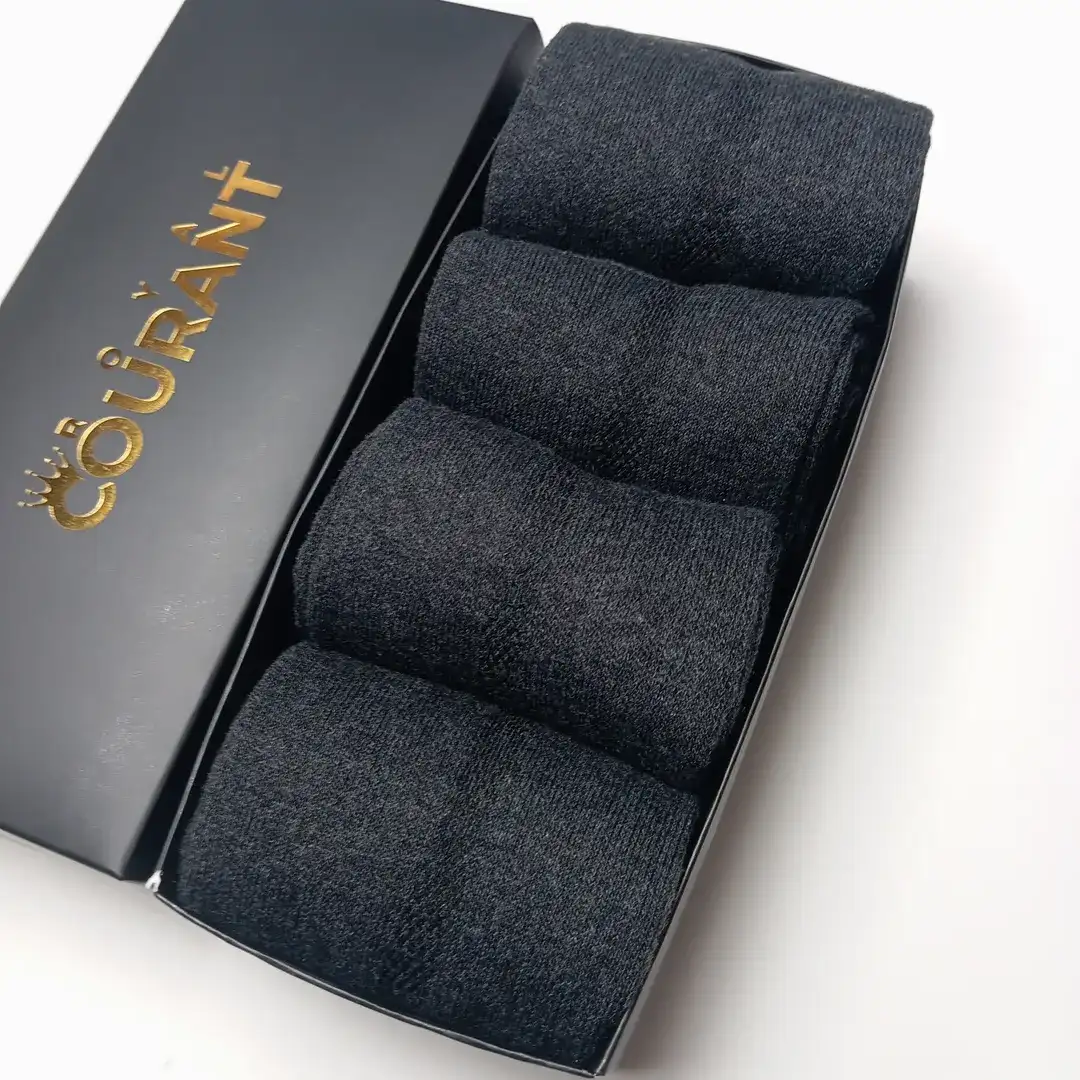 Snug & Stylish: Men's Full Terry Crew Socks (4-Pack) - Image 7