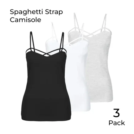 Women Adjustable Spaghetti Strap Camisole -3 pack