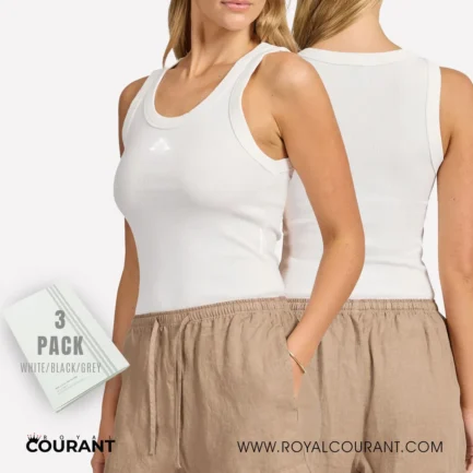 Essential Women's 3-Pack Techfit Ribbed Cotton Tanks