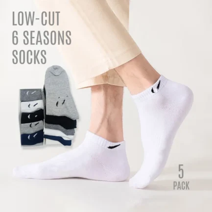 Low Cut Cotton Essential Cotton Socks - Pack of 5 pair