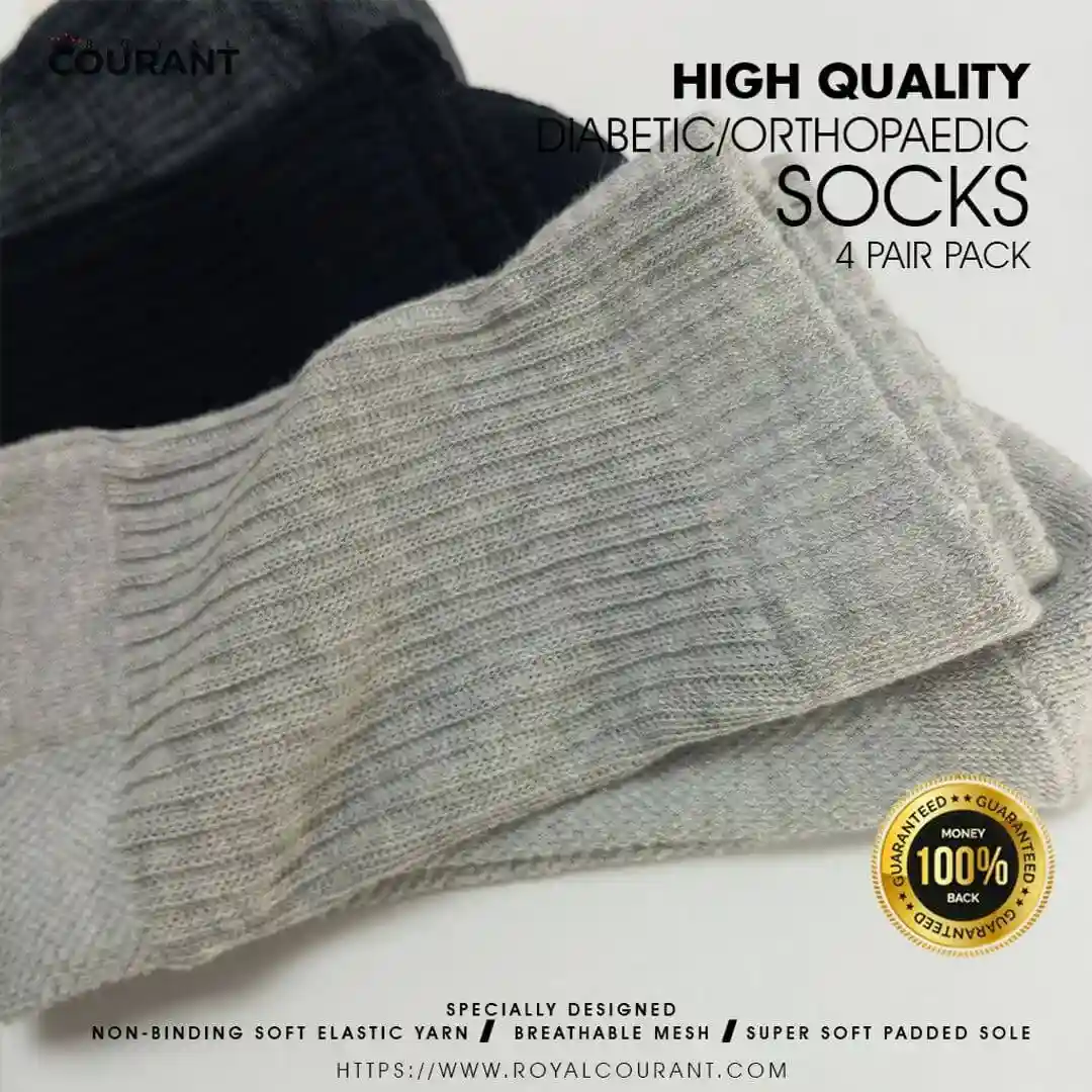 Diabetic Socks Extra padded/terry sole 4 Pair Pack - Image 5