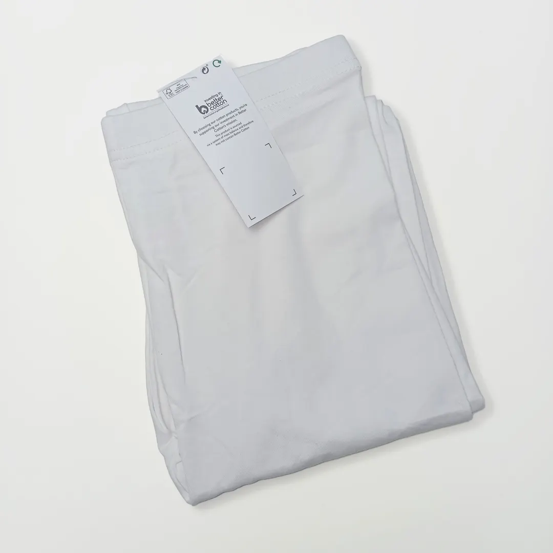 Essential Cotton Leggings for Girls - White, 2 Pack - Image 6