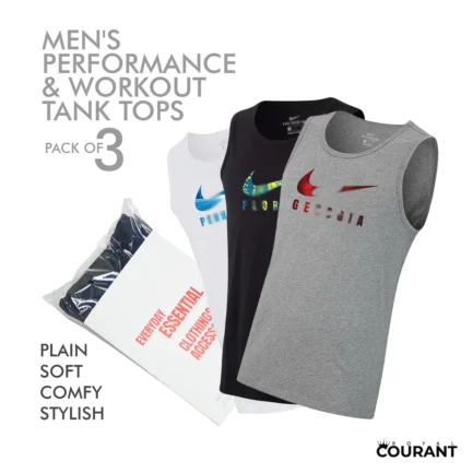 Men's Futura Performance Tanks: Pack of 3 for Peak Fitness