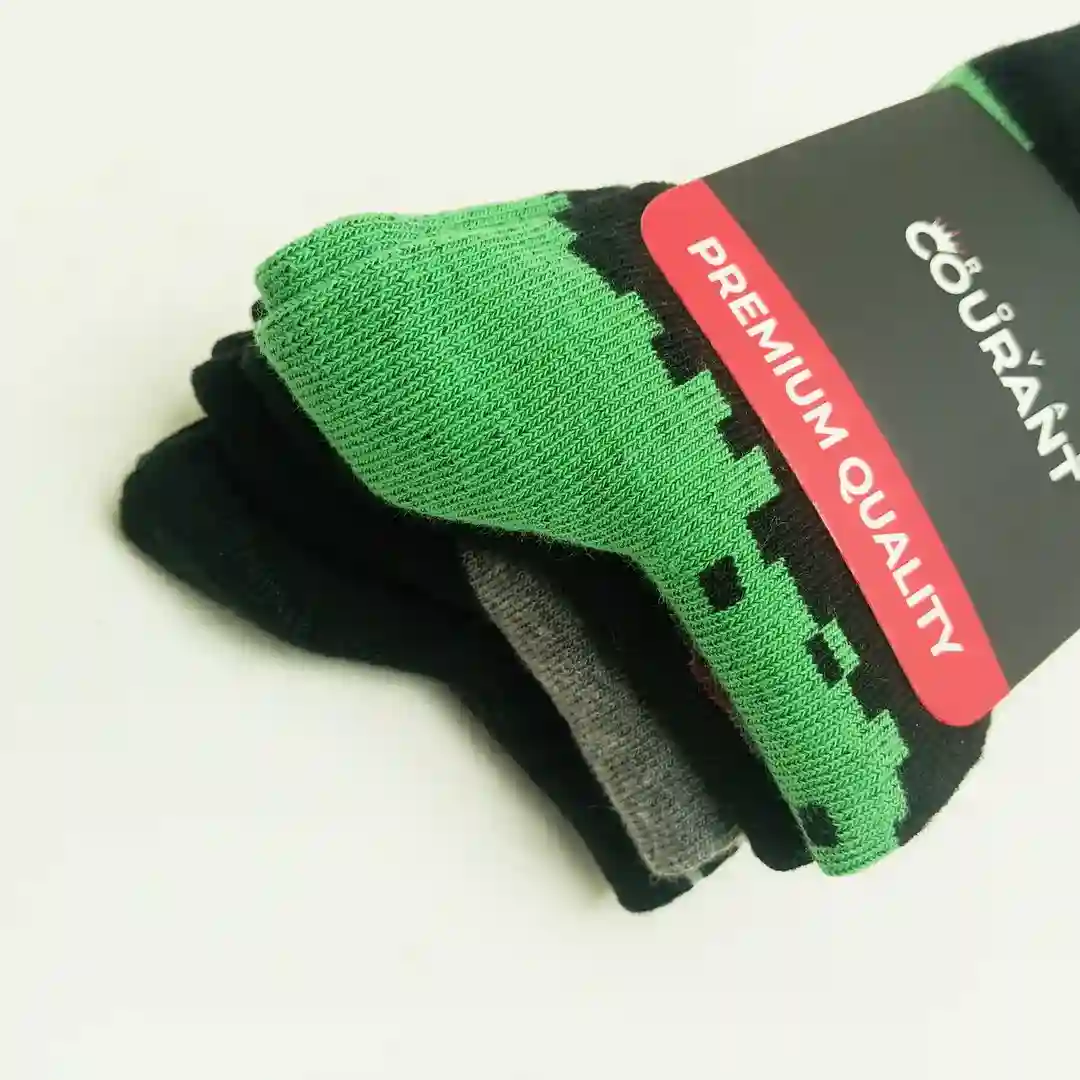 Minecraft Socks Jacquard Creeper Design 4 Pairs - Image 6