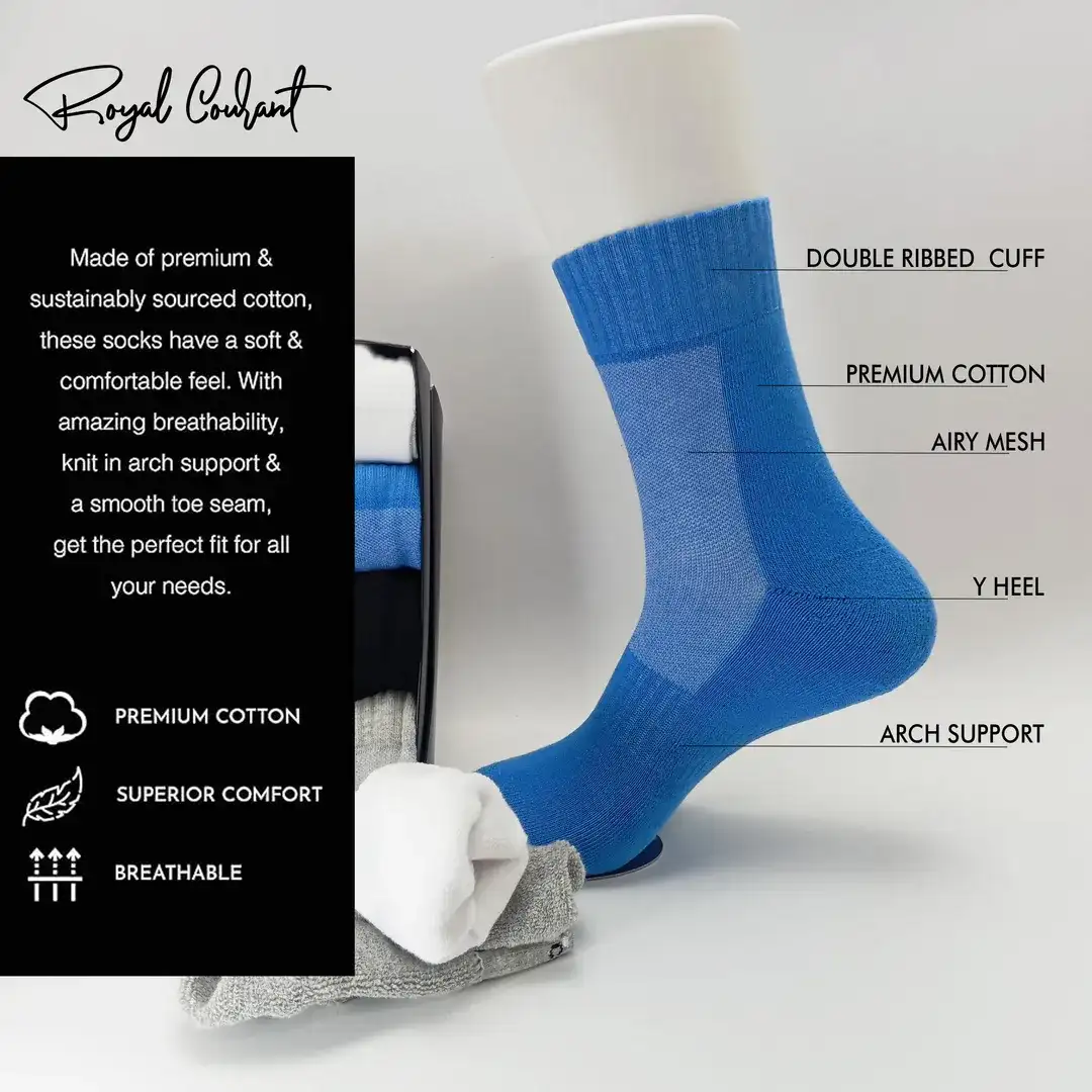 Superior Footbed Terry Cushioned Socks Pack of 4 - Image 13