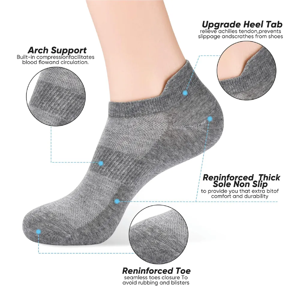 5-Pack Ankle Socks: Lightweight, Anti-Odor & Breathable - Image 8