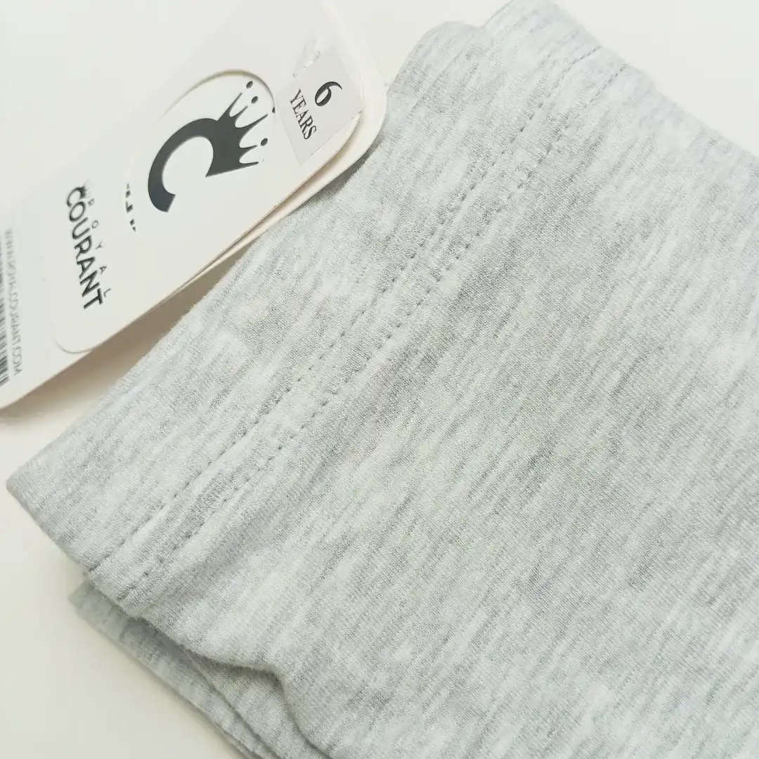 Girls' Essential Cotton Leggings - 2 pieces Grey - Image 3