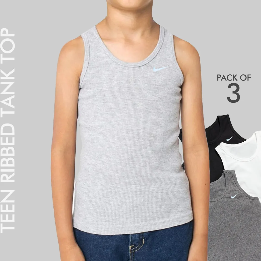 Kids Racerback Ribbed Tanks - Style & Comfort Set of 3