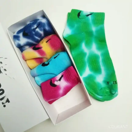 Hand Dyed Cotton Low Cut Socks - Unique 5-Pack Set