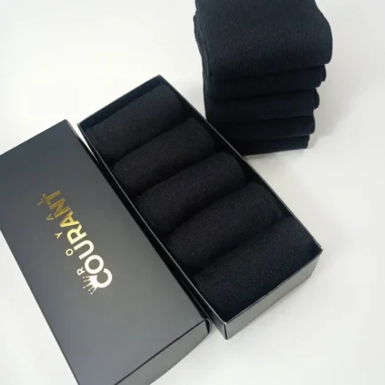 Alternative view of Everyday Black Cotton Socks: 5-Pair Pack for Women