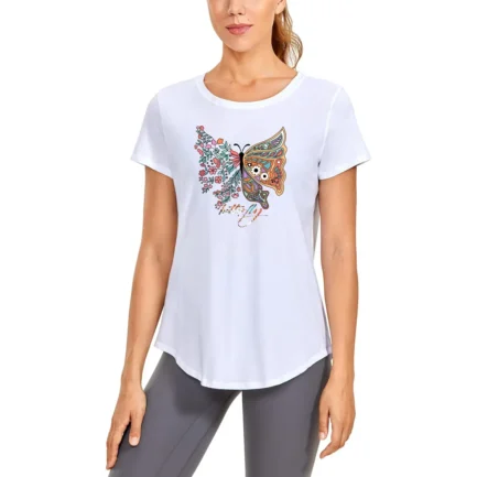 Women's butterful colorful Cotton T-shirts