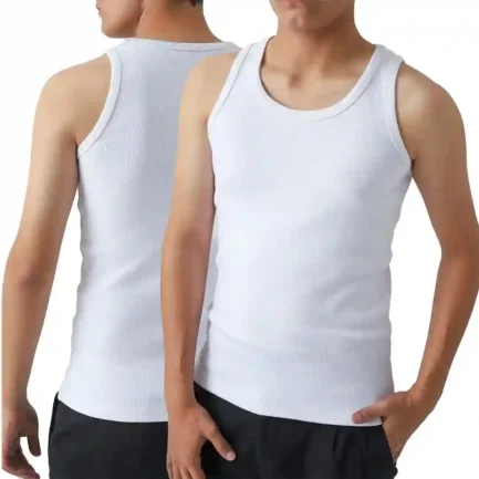 Alternative view of High-Quality Men's Ribbed Tank Top - Timeless Style