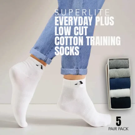 Everyday plus Ankle Cotton Training Socks - Pack of 5