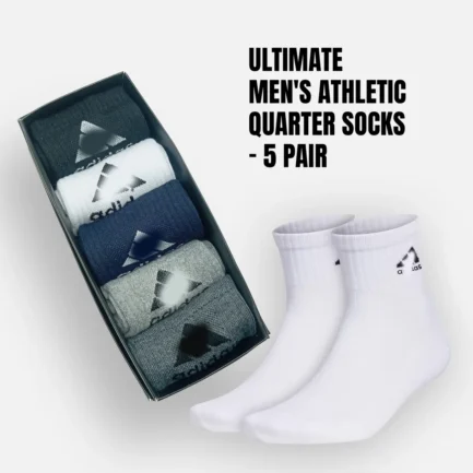 Ultimate Men's Athletic Quarter Socks – 5 Pairs of Comfort
