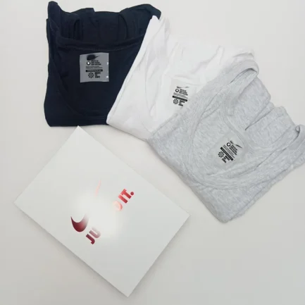 Alternative view of U-neck ribbed knit cotton undershirt - 3pack