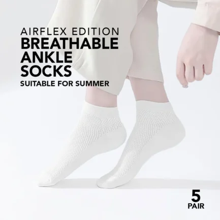 Breatable Ankle Summer Socks - Airflex Tech - 5 Pack