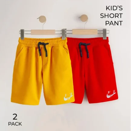 Kid’s Reversible Mid-Rise Solid Pull-On Short Pant – 2 pack