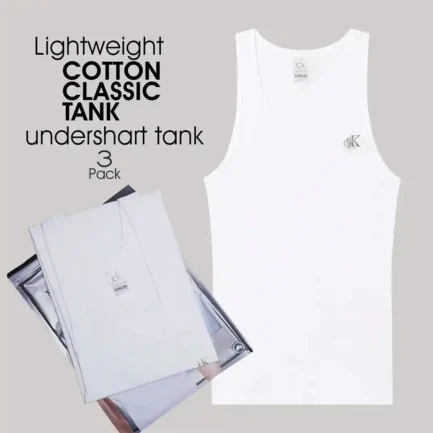 Premium Men's Lightweight Cotton Undershirt Tank -3pcs