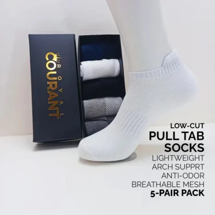 5-Pack Ankle Socks: Lightweight, Anti-Odor & Breathable