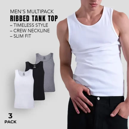 High-Quality Men's Ribbed Tank Top - Timeless Style