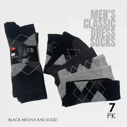 Men's Classic 7pk Crew Cotton Dress Socks