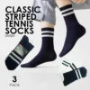 Stripe 3 pack cotton socks - Men's Tennissocken- BWB