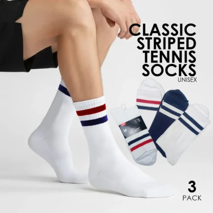 Stripe 3 pack cotton socks - Men's Tennissocken- WNBW