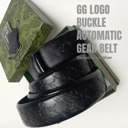 Men’s Genuine Leather GG Buckle Automatic Gear Belt