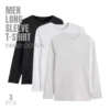 Round Neck Full Sleeve Cotton Rib T-Shirt -3 pcs Set