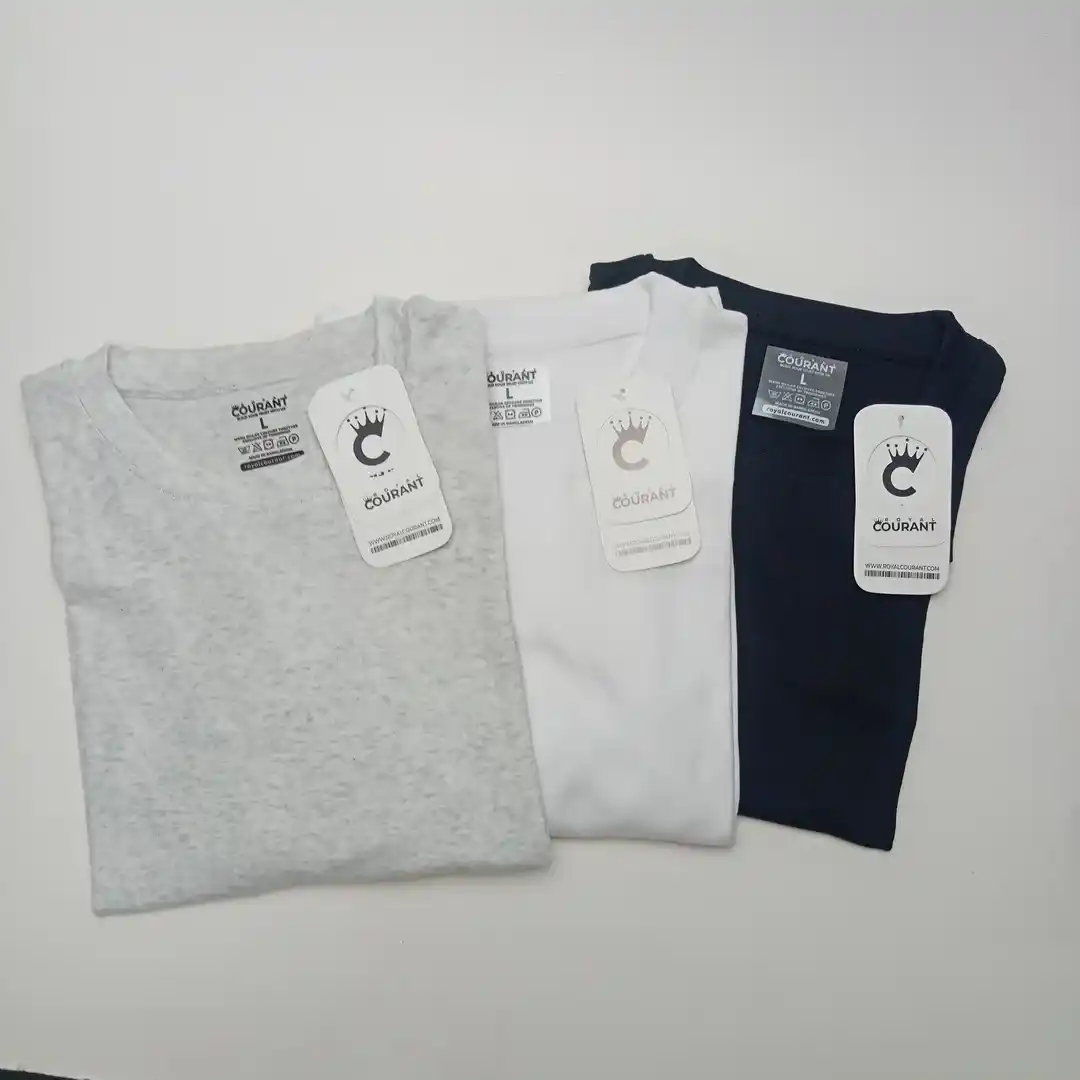 Round Neck Full Sleeve Cotton Rib T-Shirt -3 pcs Set - Image 4